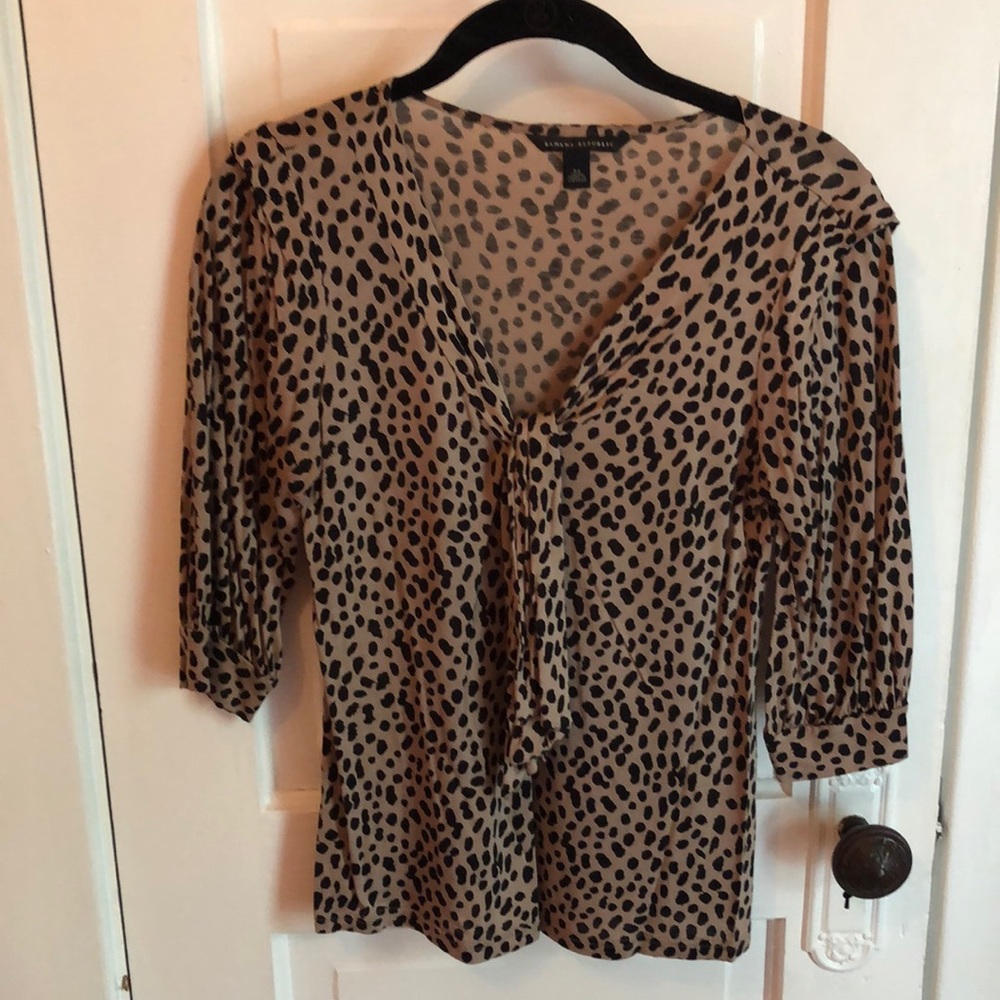 Banana Republic leapard print 3/4 sleeve top